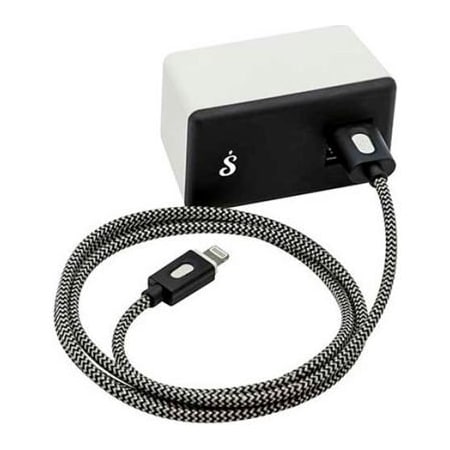 Bracketron BT Saphire PwrMate Dual Port Wall Charger with Lightning Cable SA2-917-2